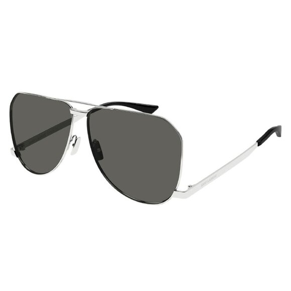 NWT SAINT LAURENT MEN SILVER SUNGLASSES - Picture 1 of 4